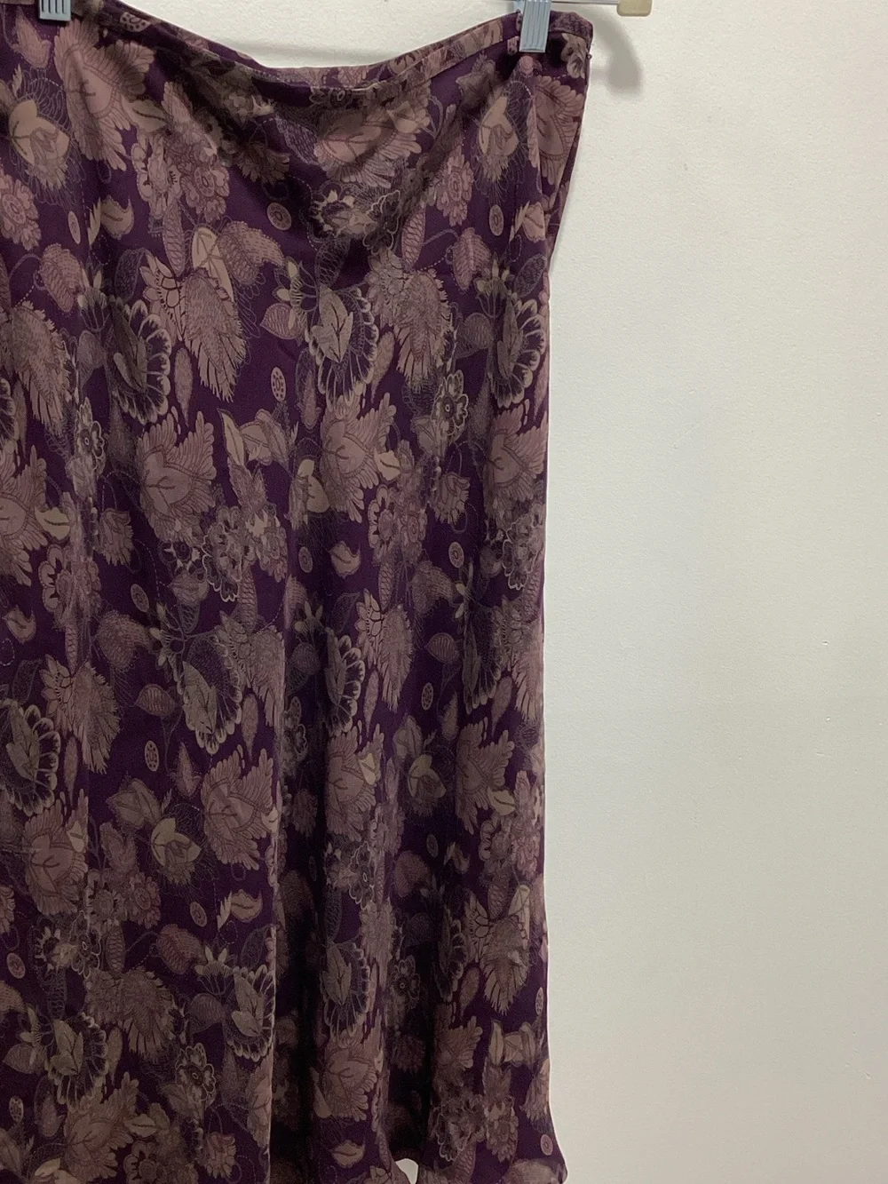 Kate Hill Plum Floral Maxi Skirt Size 8